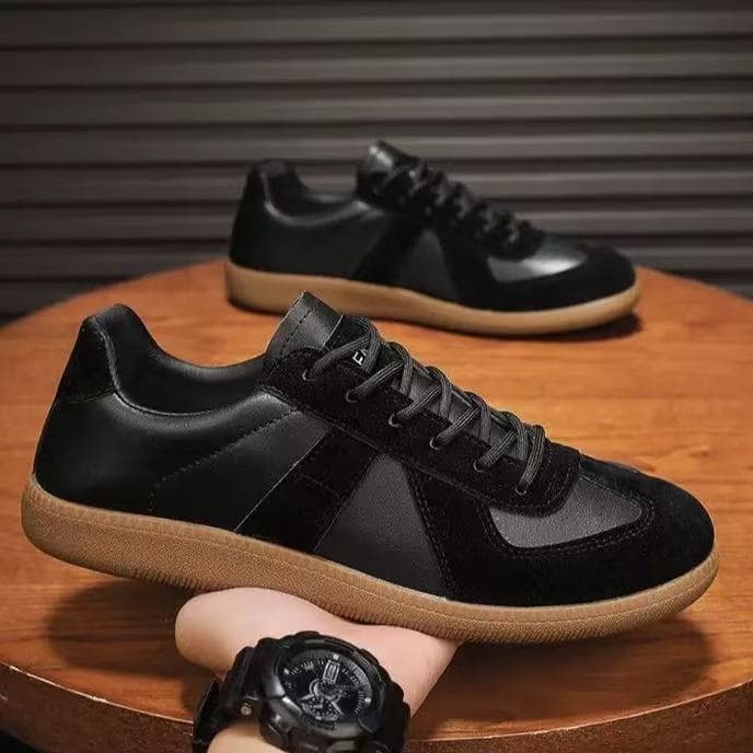 Jiamusen Men's Breathable Retro Sneakers – Lightweight All-Season Casual Shoes, White/Black, photo 6