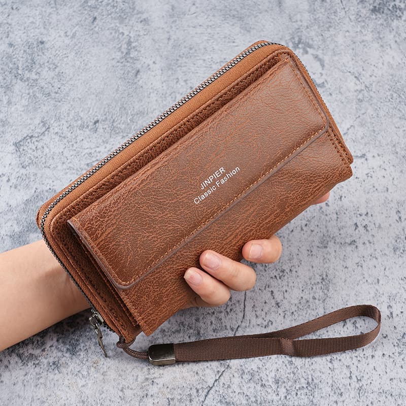Cross-Border Men's Wallet: PU Leather, Multiple Card Slots, Casual Long Wallet, New Style, Large Capacity, Handheld Bag, Phone and Coin Pouch for Men, photo 8