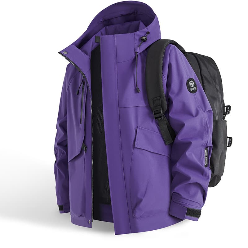 Dopamine Triple-Protection Hooded Windbreaker Jacket for Couples – Waterproof, Windproof, Lightweight Spring/Fall Outerwear, photo 4