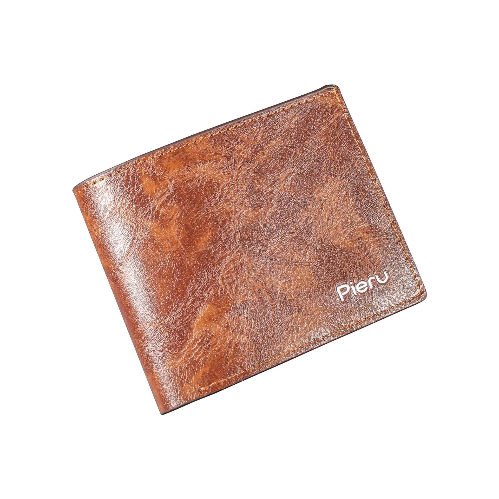 Pieru Men's Bi-Fold Wallet – PU Leather, Palm Print, Multifunctional Coin Purse, Black/Brown/Coffee, photo 5