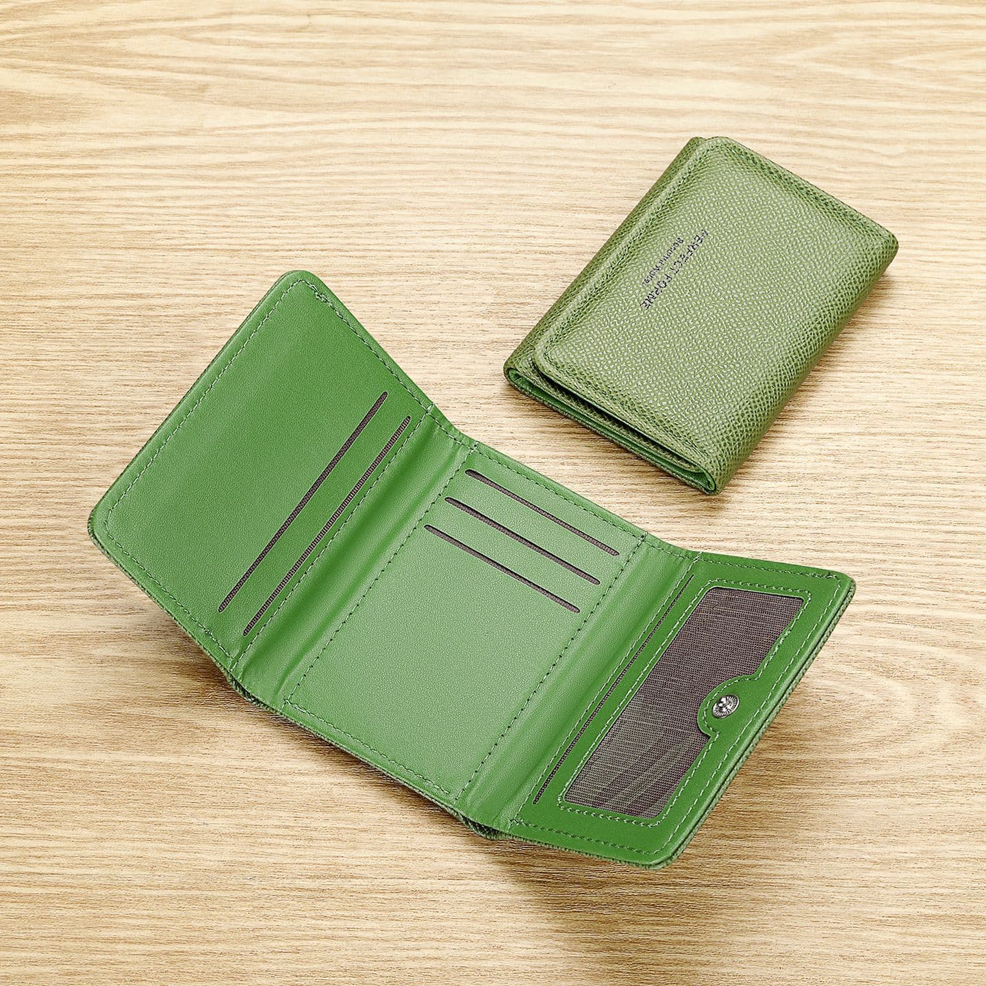 Cross-Border Best-Seller: Solid-Color Short Wallet for Women, Instagram-Style Minimalist Design, Multiple Card Slots, Large Capacity, Coin Purse, Multifunctional Men's Wallet, photo 6