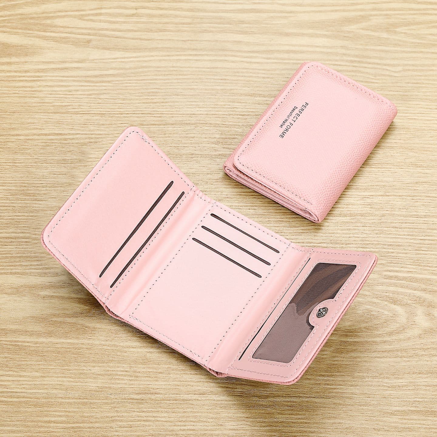 Cross-Border Best-Seller: Solid-Color Short Wallet for Women, Instagram-Style Minimalist Design, Multiple Card Slots, Large Capacity, Coin Purse, Multifunctional Men's Wallet, photo 10