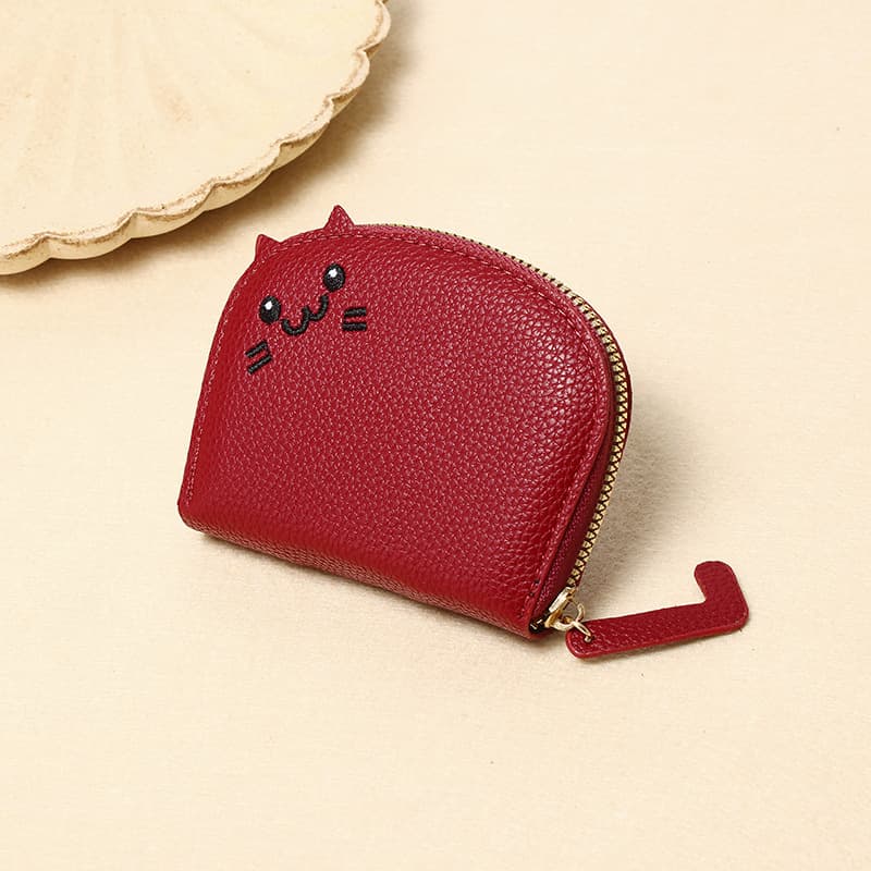 Cute Cat-Themed Card Holder – Compact PU Leather Wallet with Multiple Card Slots & Coin Pocket, 9 Colors, photo 8