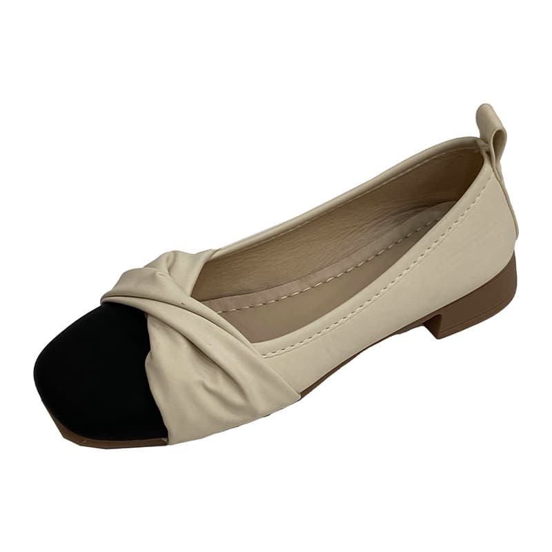 Women's Soft-Sole Pointed Toe Flats & Mules – Chunky Heel Casual Shoes in Beige or Khaki, photo 5