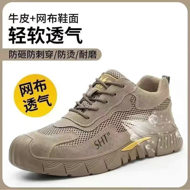 Men's Suede Steel-Toe Safety Shoes – Breathable, Puncture-Resistant Work Shoes for Construction & Industrial Use, photo 6