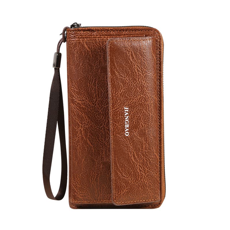 New Cross-Border Men's Large-Capacity Zipper Wallet with Multiple Card Slots, Large-Capacity Clutch, Phone Pouch, and Coin Purse, photo 5