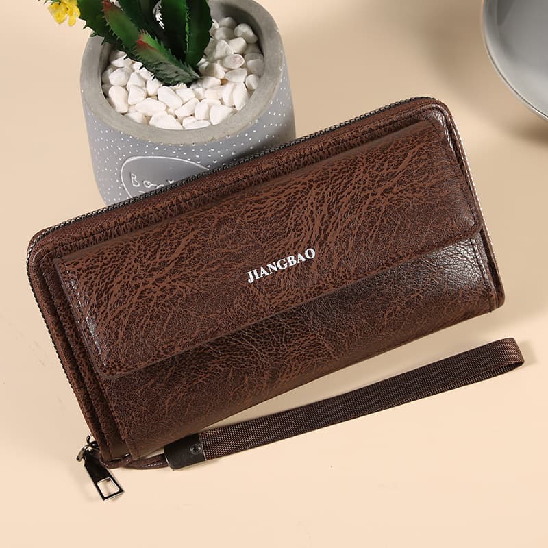 New Cross-Border Men's Large-Capacity Zipper Wallet with Multiple Card Slots, Large-Capacity Clutch, Phone Pouch, and Coin Purse, photo 8