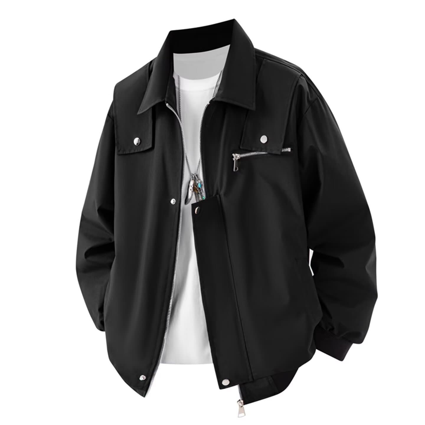 American-Style Trendy Notched-Collar Loose-Fit Versatile Edgy-Cool Korean-Style Designer Men's Spring Jacket, photo 3