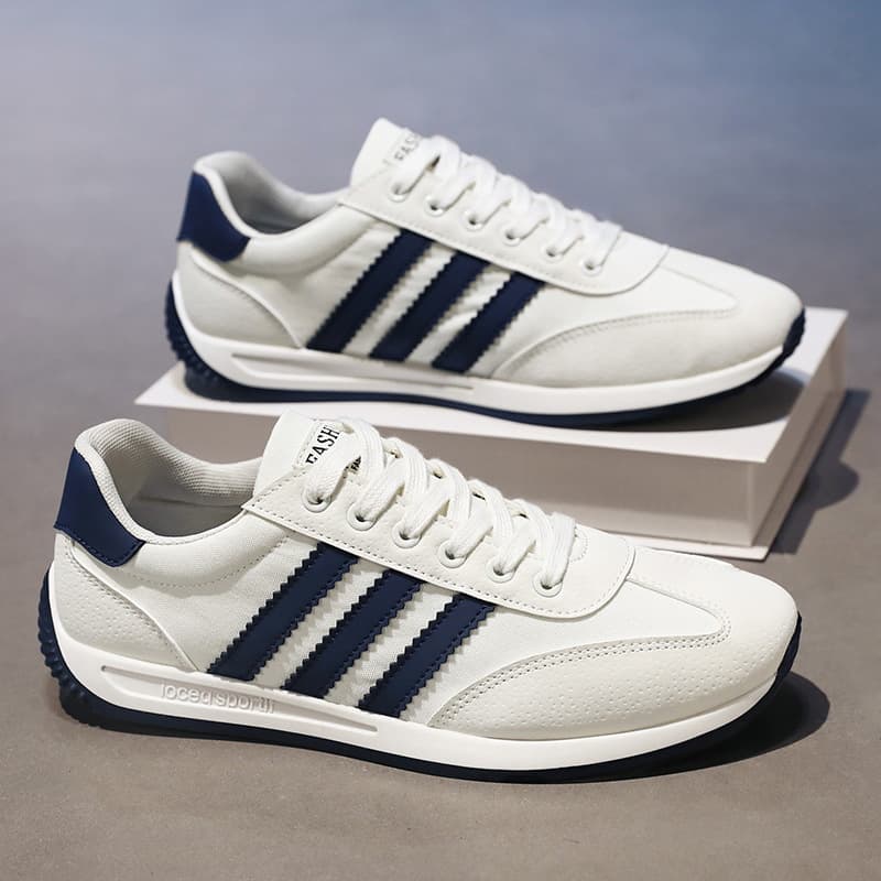 New 2025 Cross-Border Men's Shoes: New Spring Casual White Sneakers with Non-Slip Soft Soles—Versatile Running and Sports Sneakers