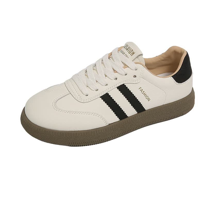 Genuine Cowhide Forrest Gump Sneakers for Women – 2025 Breathable White Casual Shoes, Silver & Black, photo 5