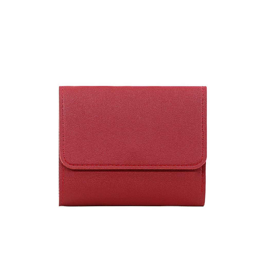 Women's Tri-Fold Wallet – Multiple Card Slots, Large Capacity & Coin Purse | Solid Color PVC, photo 5