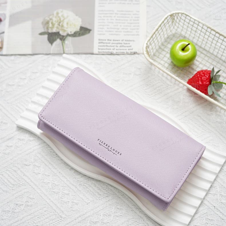 Wholesale of New Cross-Border Minimalist Women's Wallets: Large-Capacity, Multifunctional Clutch Bags and Cross-Patterned Women's Wallets