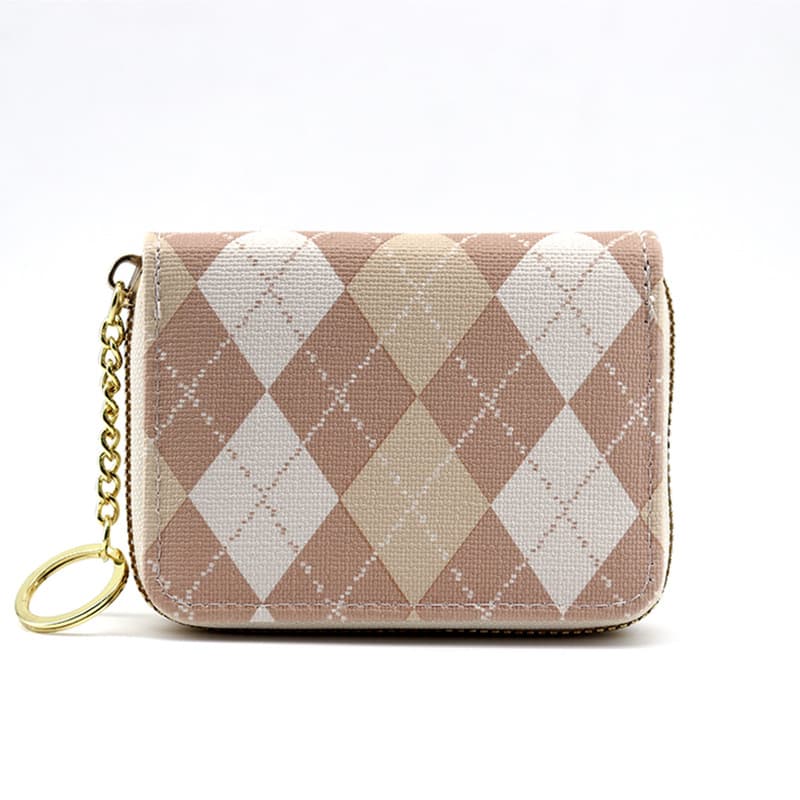 New Diamond-Pattern Zipper Coin Purse: Large-Capacity, Multifunctional Card Holder for Women—Luxurious Wallet with Korean-Style Anti-Demagnetization Card Sleeves, photo 6