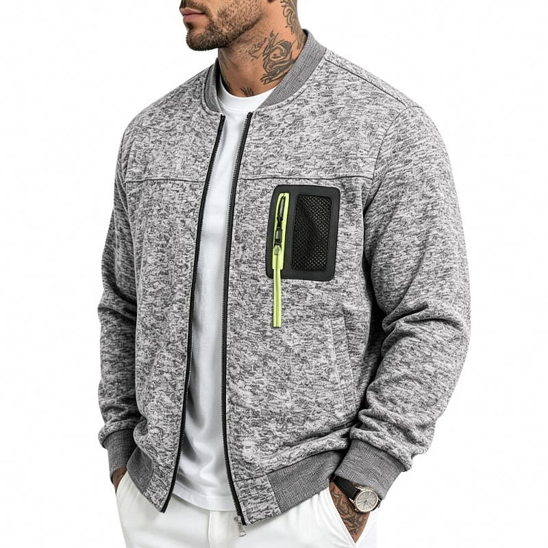 Cross-Border Spring & Summer Men's Cationic Baseball Jacket, Full-Zip Outerwear, Color-Blocked Casual Men's Top, Multiple Colors, In Stock, photo 10