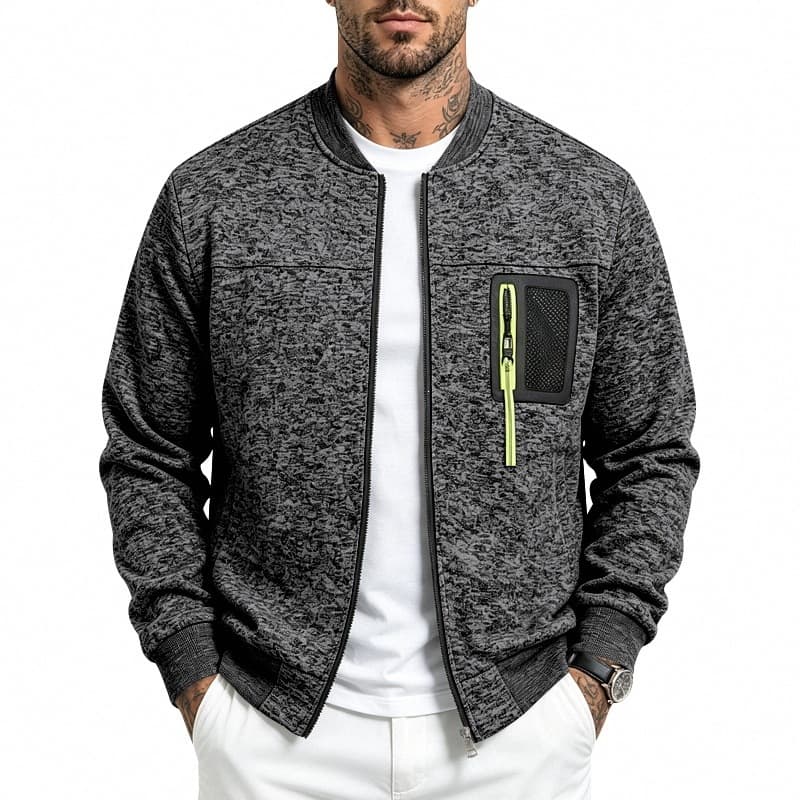 Cross-Border Spring & Summer Men's Cationic Baseball Jacket, Full-Zip Outerwear, Color-Blocked Casual Men's Top, Multiple Colors, In Stock, photo 5