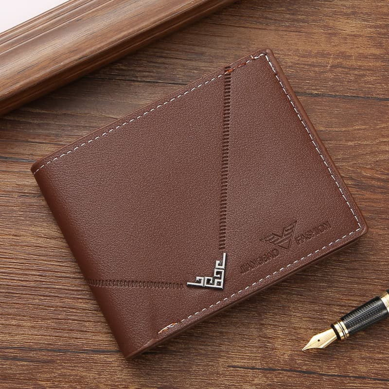 New Men's Wallet: Short-Style Wallet for Young Men—Simple and Stylish, Multiple Card Slots, Plain-Weave Design, Horizontal and Vertical Styles, Embossed Leather Wallet, photo 7
