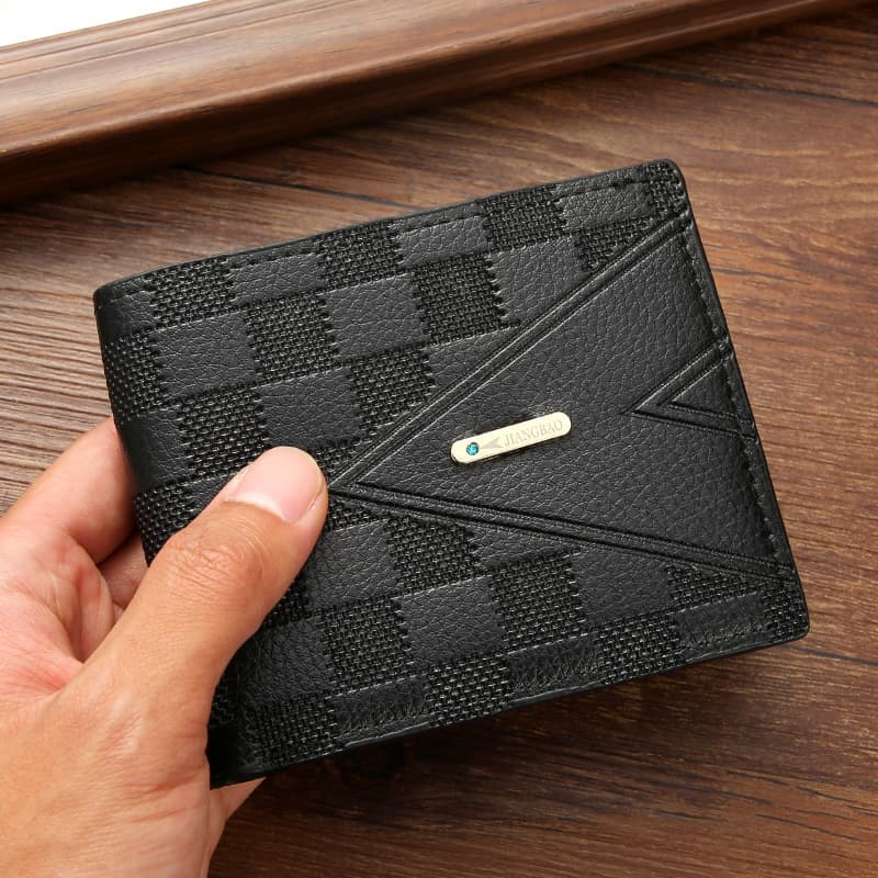 Men's Compact Business Wallet – Geometric Print, Multiple Card Slots, Ultra-Lightweight & Theft-Proof, photo 3