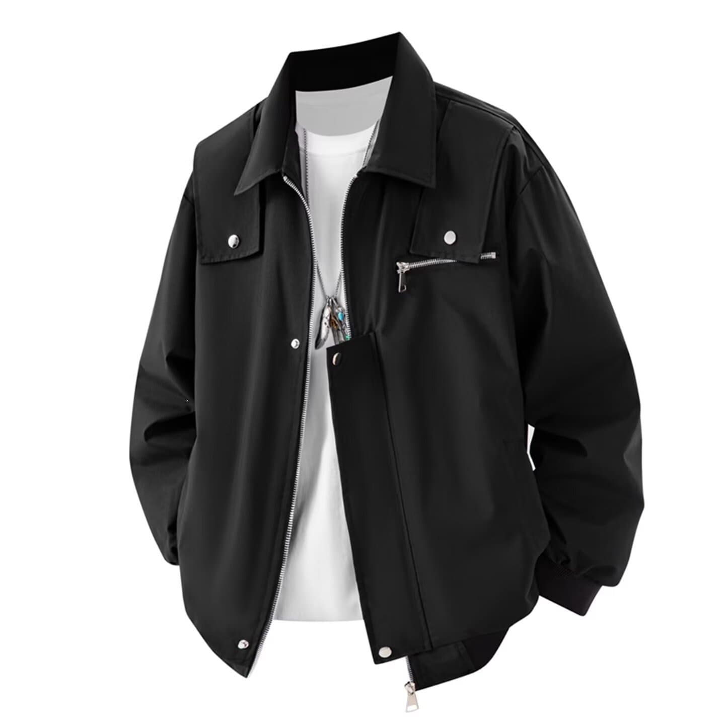 American-Style Trendy Notched-Collar Loose-Fit Versatile Edgy-Cool Korean-Style Designer Men's Spring Jacket, photo 6