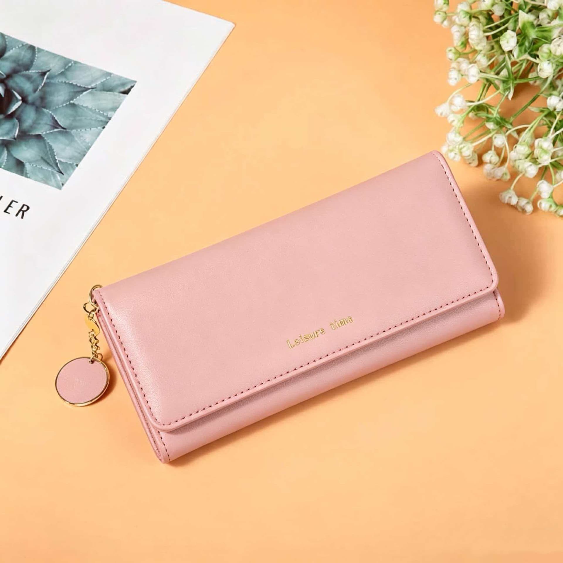 Women's PU Tri-Fold Wallet – Multi-Card Clutch with Quilted Detail (19cm), photo 9