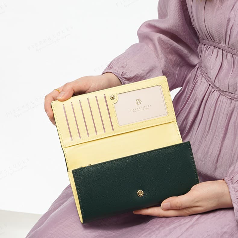 Wholesale of New Cross-Border Minimalist Women's Wallets: Large-Capacity, Multifunctional Clutch Bags and Cross-Patterned Women's Wallets, photo 4