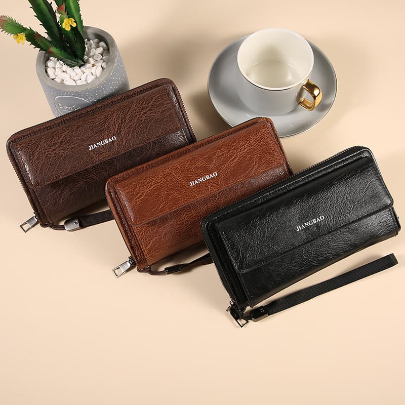 New Cross-Border Men's Large-Capacity Zipper Wallet with Multiple Card Slots, Large-Capacity Clutch, Phone Pouch, and Coin Purse, photo 4