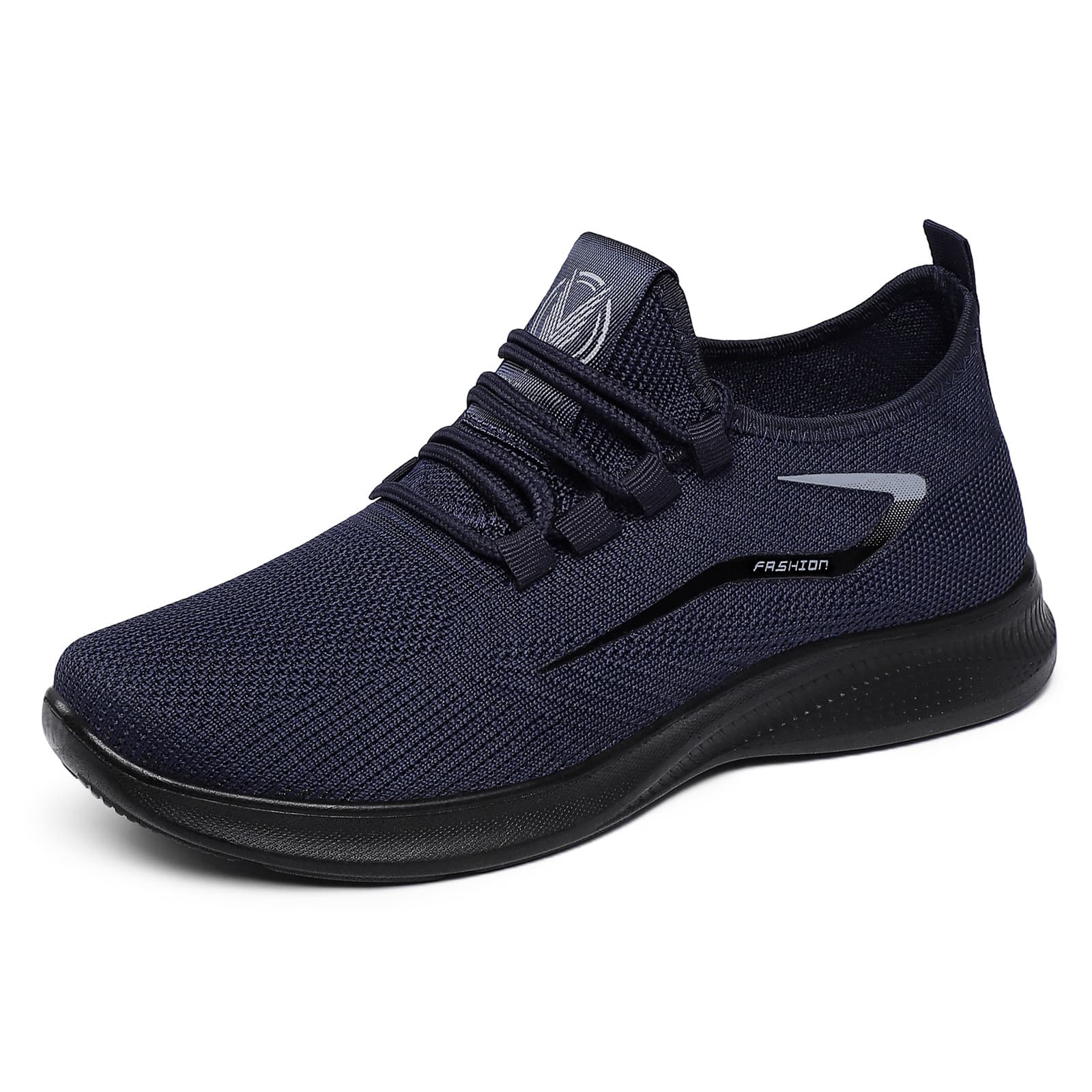 Men's Lightweight Breathable Knit Sneakers – Comfortable Slip-On Casual Shoes, Black/Gray/Royal Blue, Sizes 39-48, photo 6