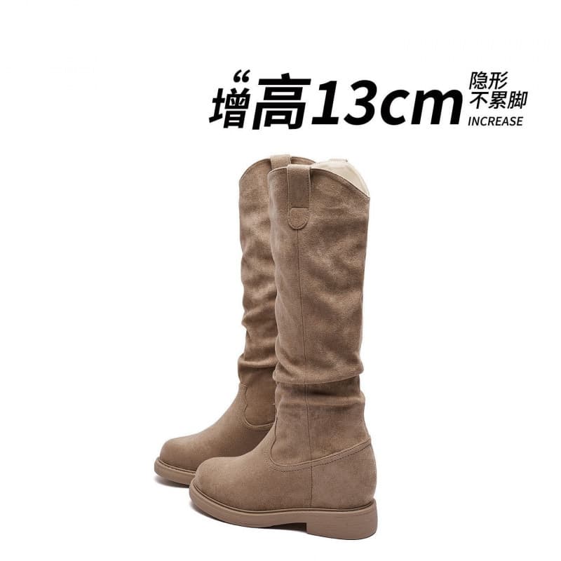 Fall/Winter Above-the-Knee Slimming Fashion Boots: 2026 New Arrival Riding Boots with Pleats, Built-in Heel, and Versatile Knee-High Boots for Women, photo 6
