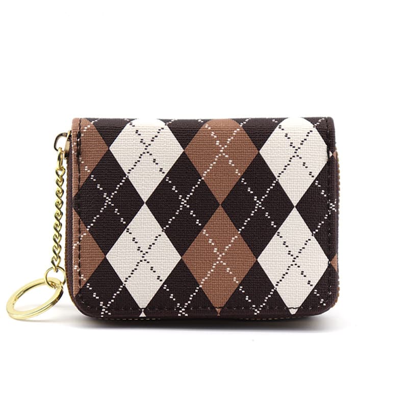 New Diamond-Pattern Zipper Coin Purse: Large-Capacity, Multifunctional Card Holder for Women—Luxurious Wallet with Korean-Style Anti-Demagnetization Card Sleeves, photo 7
