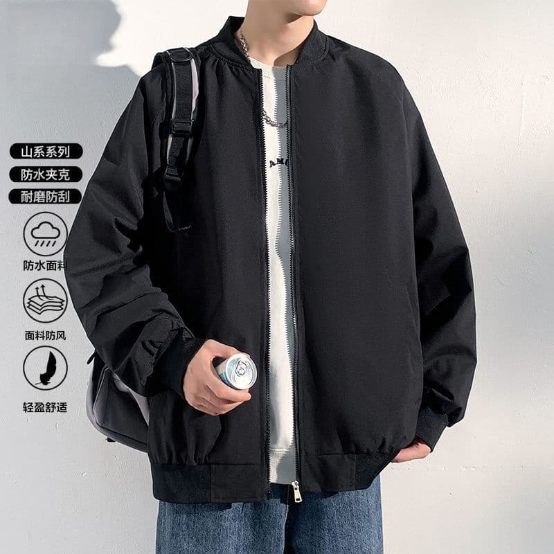 New Spring/Fall Jackets for Men and Women: Casual, Versatile Men's Outerwear, American-Style Baseball Jackets, Solid-Color Windbreakers, photo 2