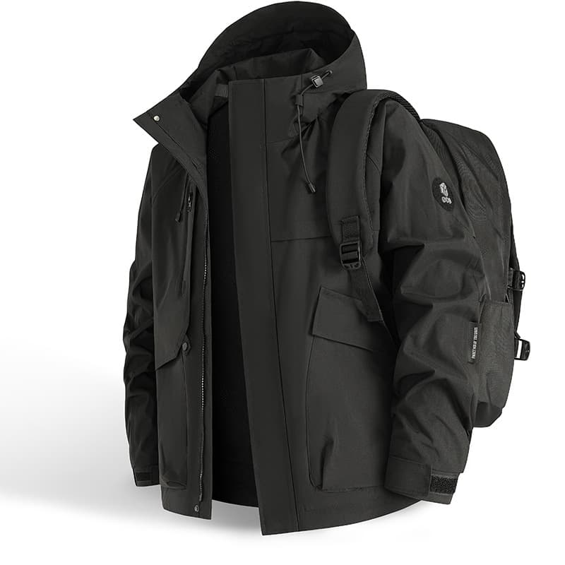 Dopamine Triple-Protection Hooded Windbreaker Jacket for Couples – Waterproof, Windproof, Lightweight Spring/Fall Outerwear, photo 2