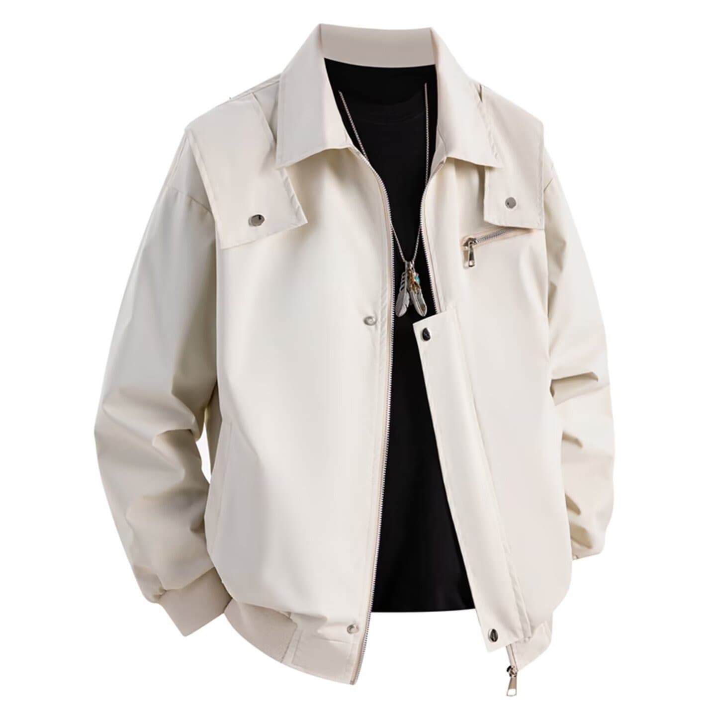 American-Style Trendy Notched-Collar Loose-Fit Versatile Edgy-Cool Korean-Style Designer Men's Spring Jacket, photo 2