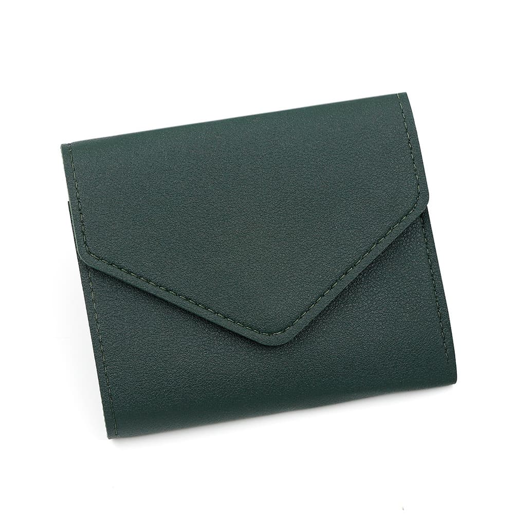 Women's Tri-Fold Wallet – Multiple Card Slots, Large Capacity & Coin Purse | Solid Color PVC, photo 6