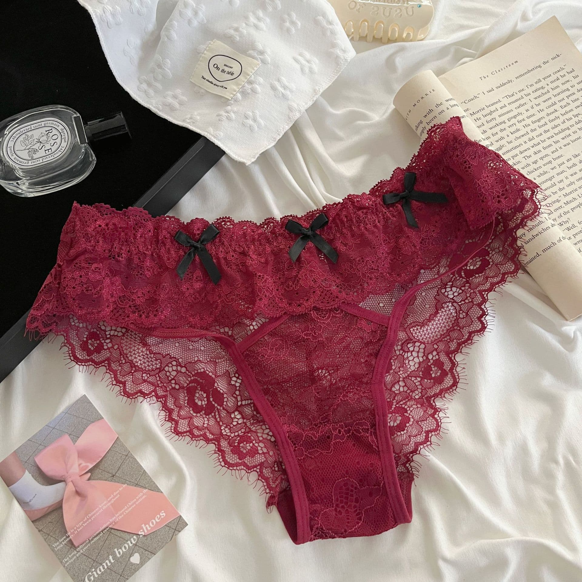 Erotic Magic ~ New French-Style Lace Panties: Sexy, Alluring, Low-Rise, Sheer, and Breathable Women's Briefs, photo 9