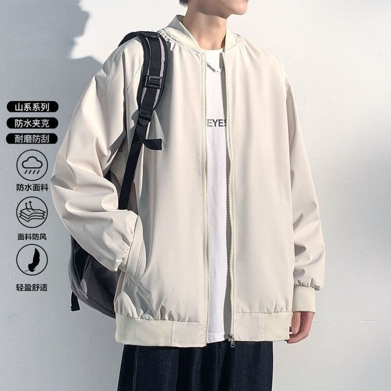New Spring/Fall Jackets for Men and Women: Casual, Versatile Men's Outerwear, American-Style Baseball Jackets, Solid-Color Windbreakers, photo 3