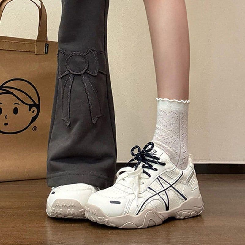 Women's Thick-Soled Lace-Up Sneakers – Lightweight Comfort for All Seasons, photo 7