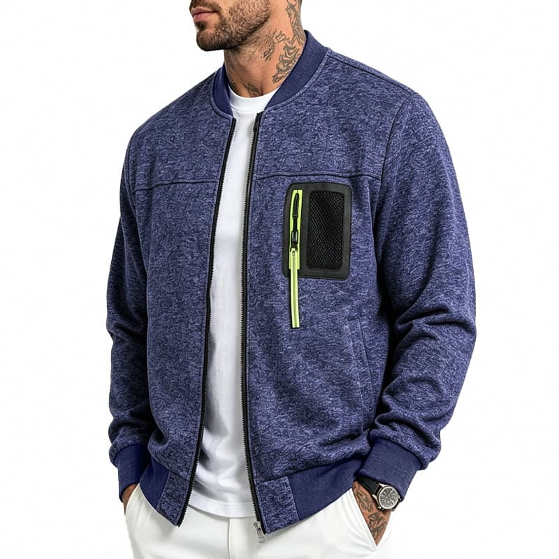 Cross-Border Spring & Summer Men's Cationic Baseball Jacket, Full-Zip Outerwear, Color-Blocked Casual Men's Top, Multiple Colors, In Stock, photo 8