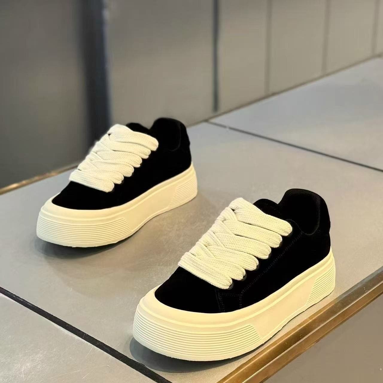 2026 New Vintage Two-Tone Chunky-Sole Height-Boosting Men's Skate Shoes: Versatile, Breathable, Athletic, Casual, and Trendy "Dad Shoes", photo 7