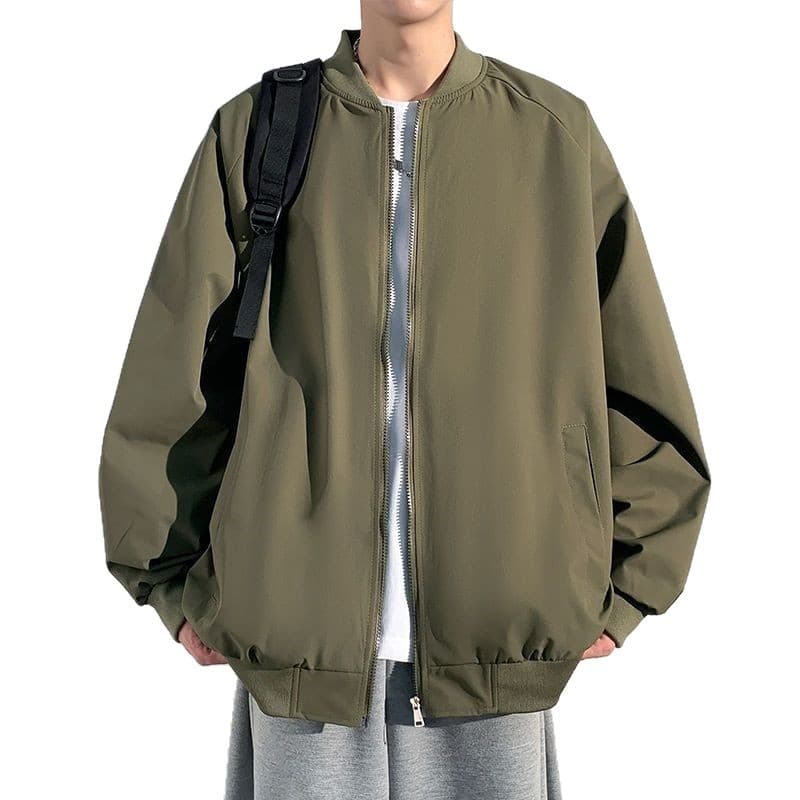 New Spring/Fall Jackets for Men and Women: Casual, Versatile Men's Outerwear, American-Style Baseball Jackets, Solid-Color Windbreakers, photo 5