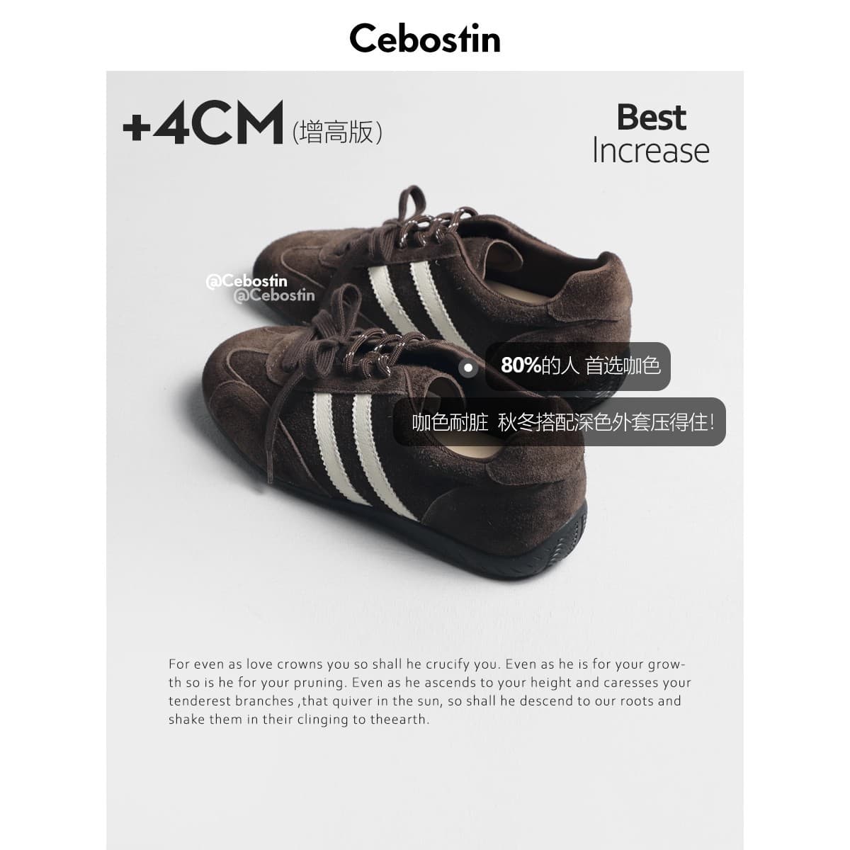 Women's Genuine Leather Sneakers with Hidden Heel – Casual Lace-Up Shoes in Black, Brown, Beige, photo 4