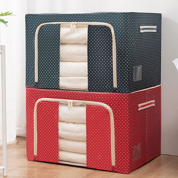 Pack Of 2 Storage Box Foldable Large Capacity Oxford Cloth