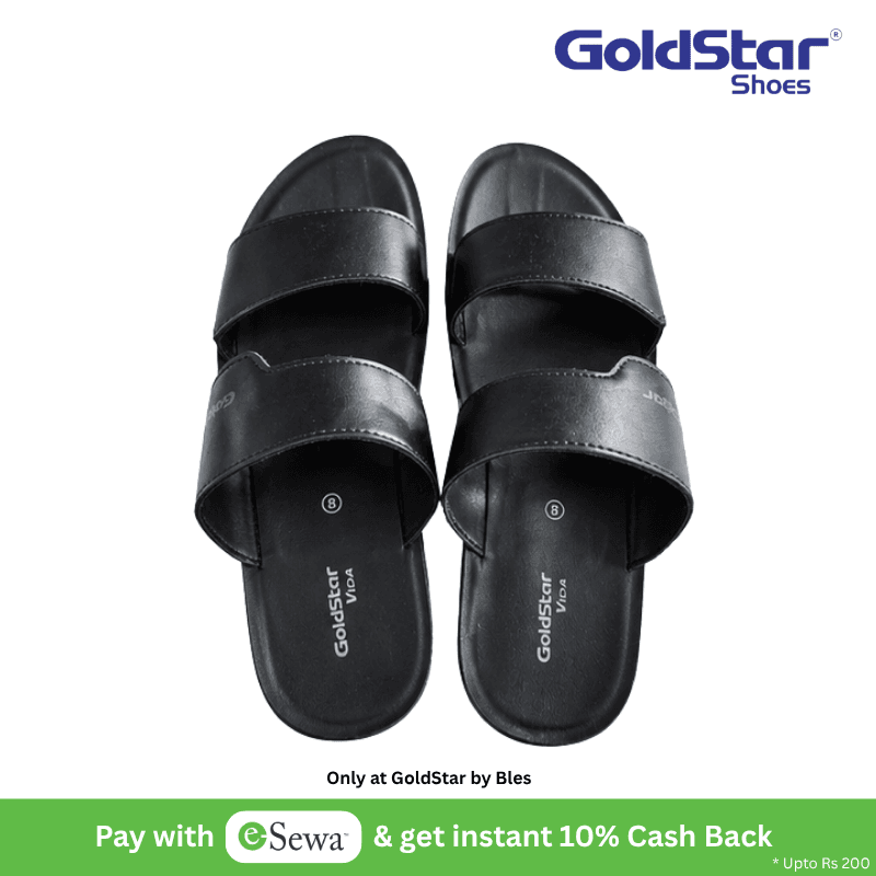 Goldstar TEXAS-4058(A) Men's Slippers Black & Brown