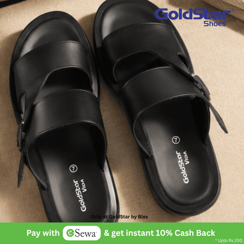 Goldstar ARI-5027 Black Slippers Lightweight Comfort Casual