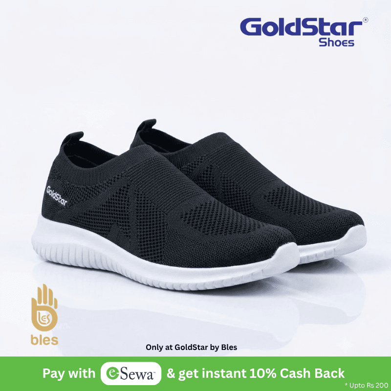Goldstar G10-G1113 Unisex Black Slip-On Shoes