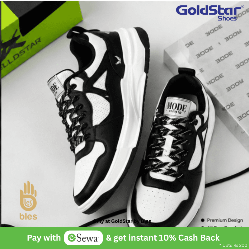 Goldstar CARLO-01 Unisex Sneakers Black White and white/blue