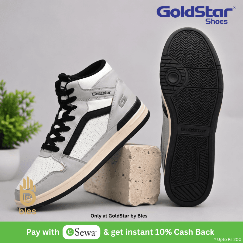 Goldstar Men Grey & Black Lior-03 High-Top Mid-Ankle Casual