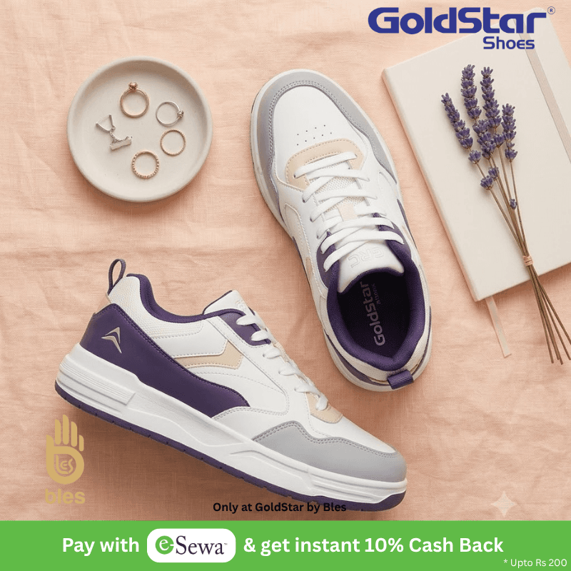 Goldstar AXL-114 Women's Casual Sneakers Beige Purple