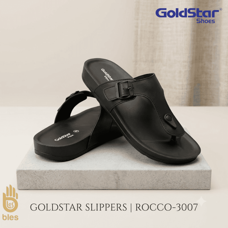 Goldstar Rocco 3007 Black Men's Slides