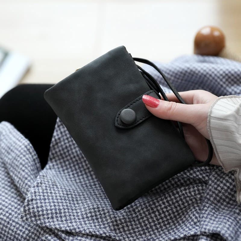 Multifunctional Korean-Style Fashionable Women's Wallet: Tri-fold Handbag with Multiple Card Slots, Matte Finish, Versatile, Short Design, Coin Pocket, photo 7