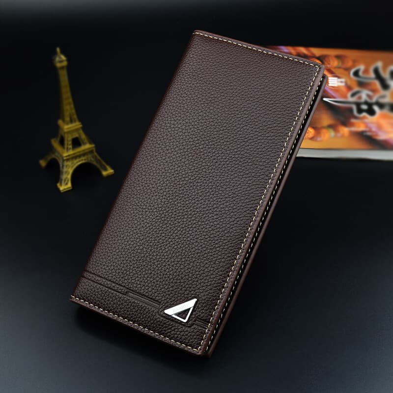 Slim Long PU Leather Wallet for Men – Multiple Card Slots, Expandable & Durable, Black or Brown, photo 4