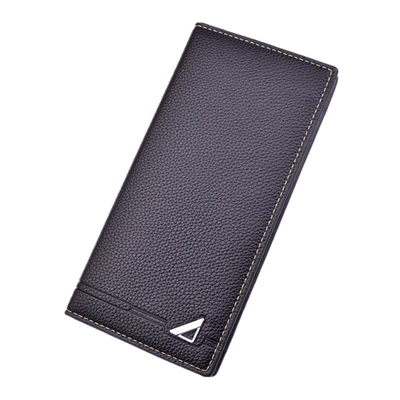 Slim Long PU Leather Wallet for Men – Multiple Card Slots, Expandable & Durable, Black or Brown, photo 5